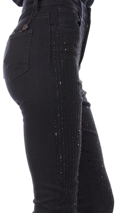 Twinset Milano Jeans nero skinny con cristalli. 211TT2320 (6547202932871)