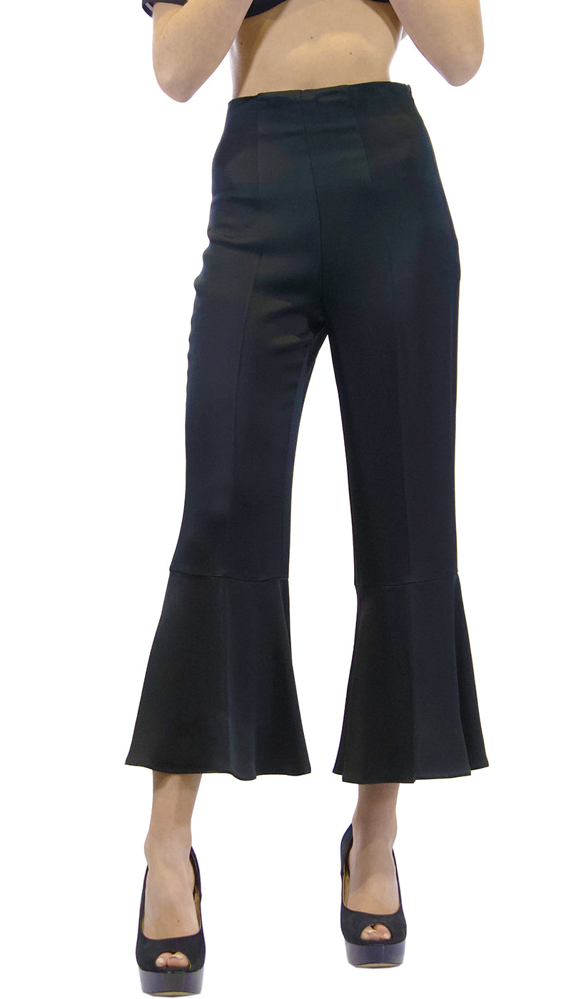 Twinset Milano Pantalone cropped in envers satin. TA824E (6566238224519)