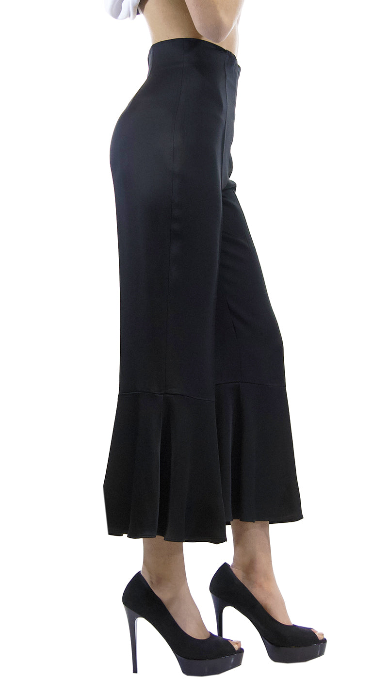 Twinset Milano Pantalone cropped in envers satin. TA824E (6566238224519)