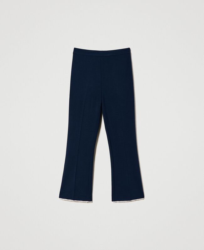 Twinset Milano Pantaloni cropped con perle