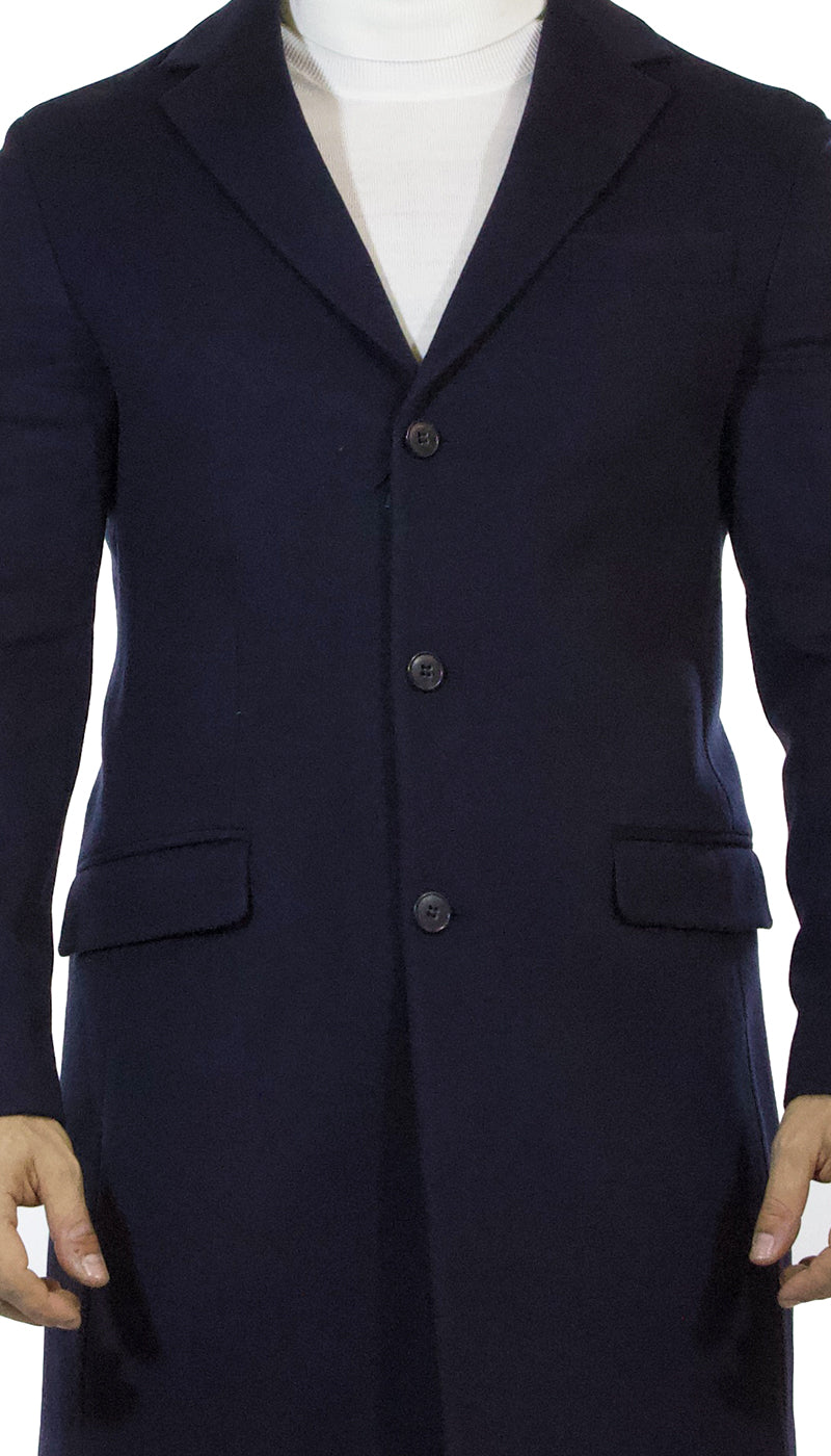 Cappotto lungo uomo Brian Dales blu in lana. JK3928 S19 - Luisa Trendy (5210896892039)