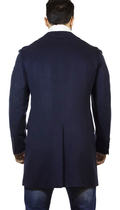 Cappotto lungo uomo Brian Dales blu in lana. JK3928 S19 - Luisa Trendy (5210896892039)