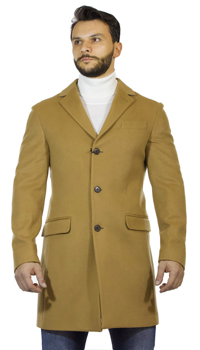 Cappotto lungo uomo Brian Dales cammello in lana. JK3928 S19 - Luisa Trendy (5210038141063)