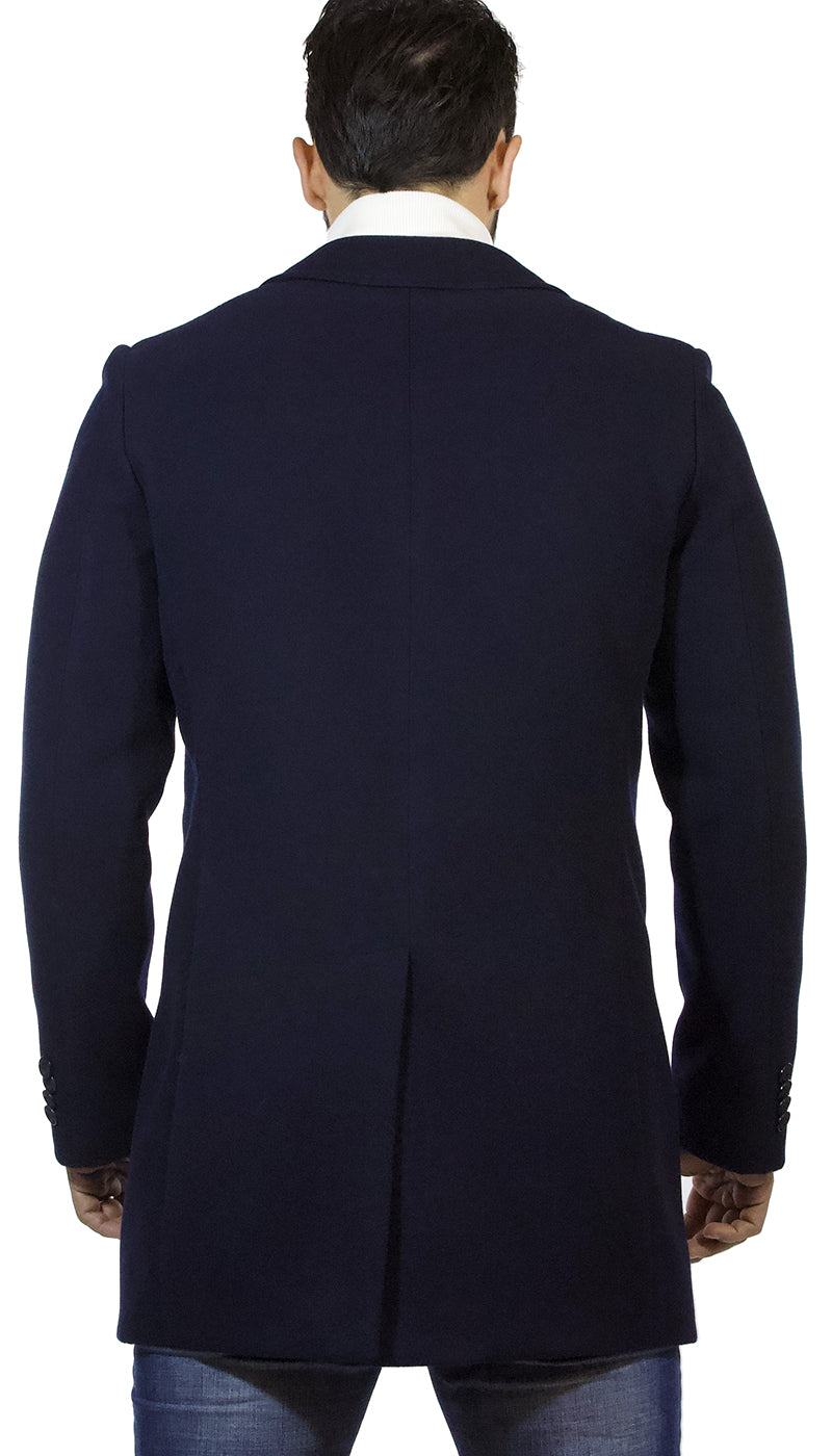 Cappotto uomo Manuel Ritz blu in lana. 2732C4448 193727 - Luisa Trendy (5210040139911)