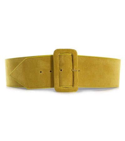 Cintura donna Silvian Heach giallo ocra in pelle con superficie scamosciata Real leather belt sun RCP20120CI - Luisa Trendy (5180298395783)