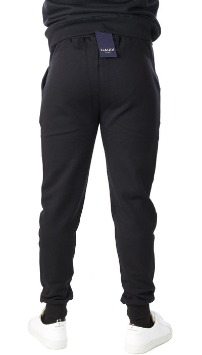 Gaudì uomo Pantalone jogging nero in felpa. 121GU24001_2001 (6621394632839)