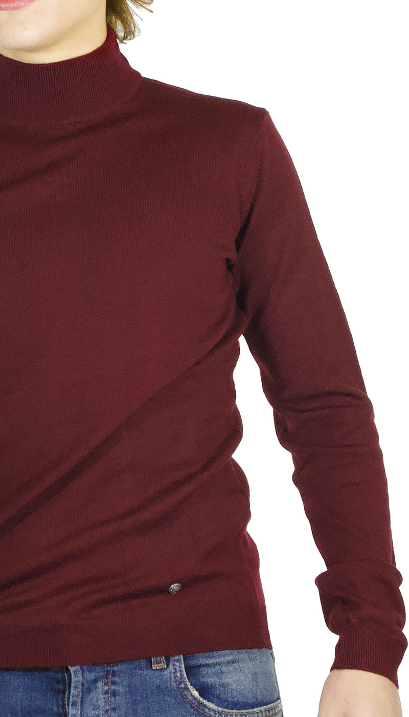 Maglia dolcevita uomo Havana & co bordeaux in lana collo a vulcano.  H0389L / T7086 - Luisa Trendy (5210982776967)