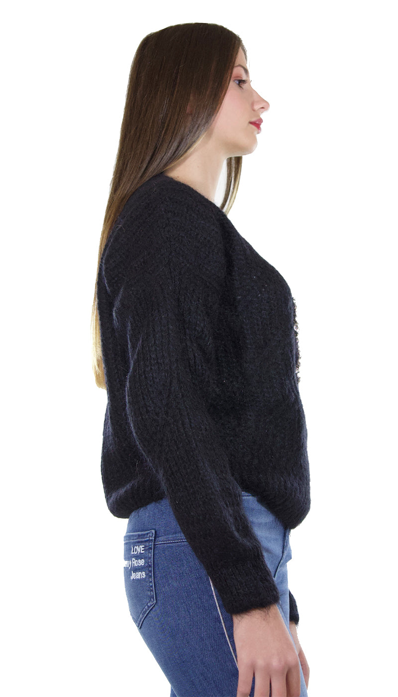 ODI ET AMO Maglia in mohair con patch. A143U1 (6631351353479)