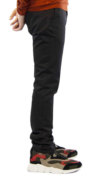 Pantalone uomo Entre Amis blu in gabardine di cotone con cinturino. A208346/1810L17 - Luisa Trendy (5200394846343)