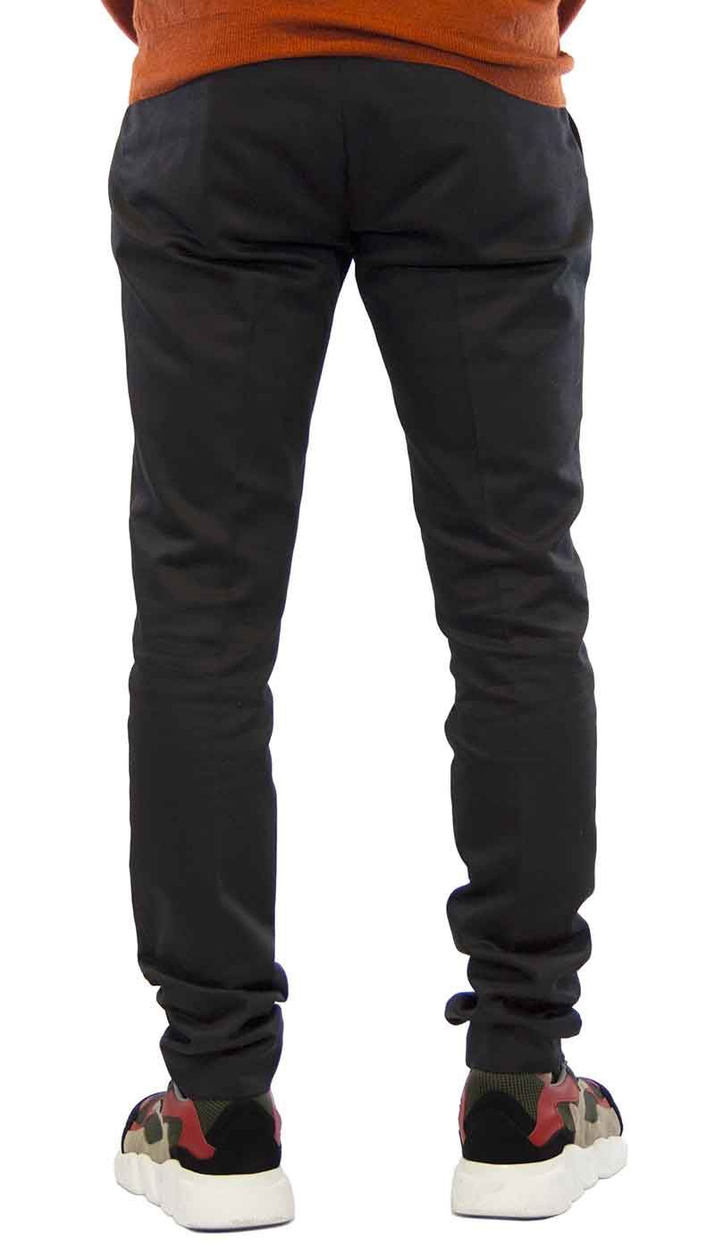 Pantalone uomo Entre Amis blu in gabardine di cotone con cinturino. A208346/1810L17 - Luisa Trendy (5200394846343)