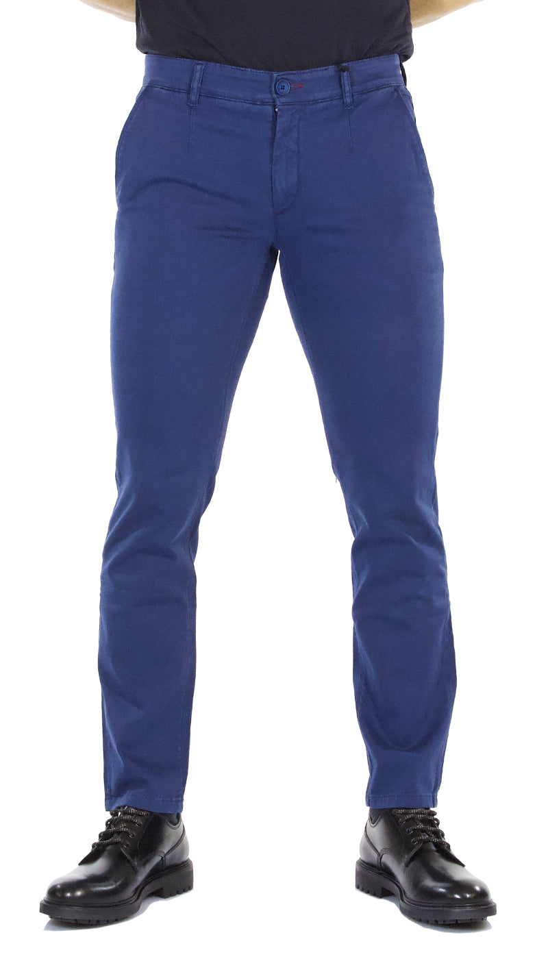 Pantalone uomo Havana & co tasche america in cotone blu carta da zucchero. H7600WA T5369ELT - Luisa Trendy (5209283461255)