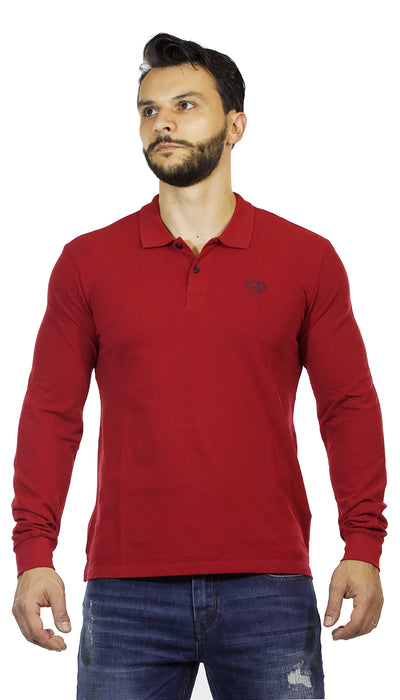 Polo uomo Gaudì Jeans in cotone piquet rossa. 921BU64043 - Luisa Trendy (5209356894343)