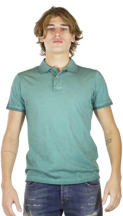 Polo uomo Seventy in cotone tinta in capo verde smeraldo. - Luisa Trendy (5214842880135)