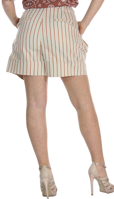 Silvian Heach Shorts a righe vita alta con pince. (6665966846087)