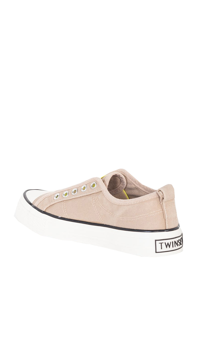 Twinset Milano Sneakers in canvas con logo. 211TCT170 (6591259213959)