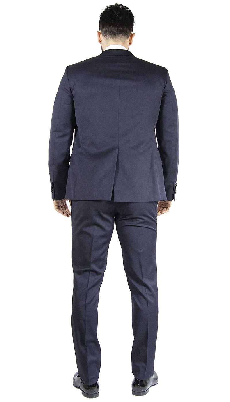 Angelo Toma Abito da Cerimonia blu in lana rever a lancia. Abiti e giacche - Boutique Luisa Trendy