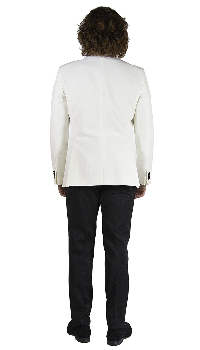 Angelo Toma Smoking da Cerimonia bianco con revers a contrasto. Abiti e giacche - Boutique Luisa Trendy