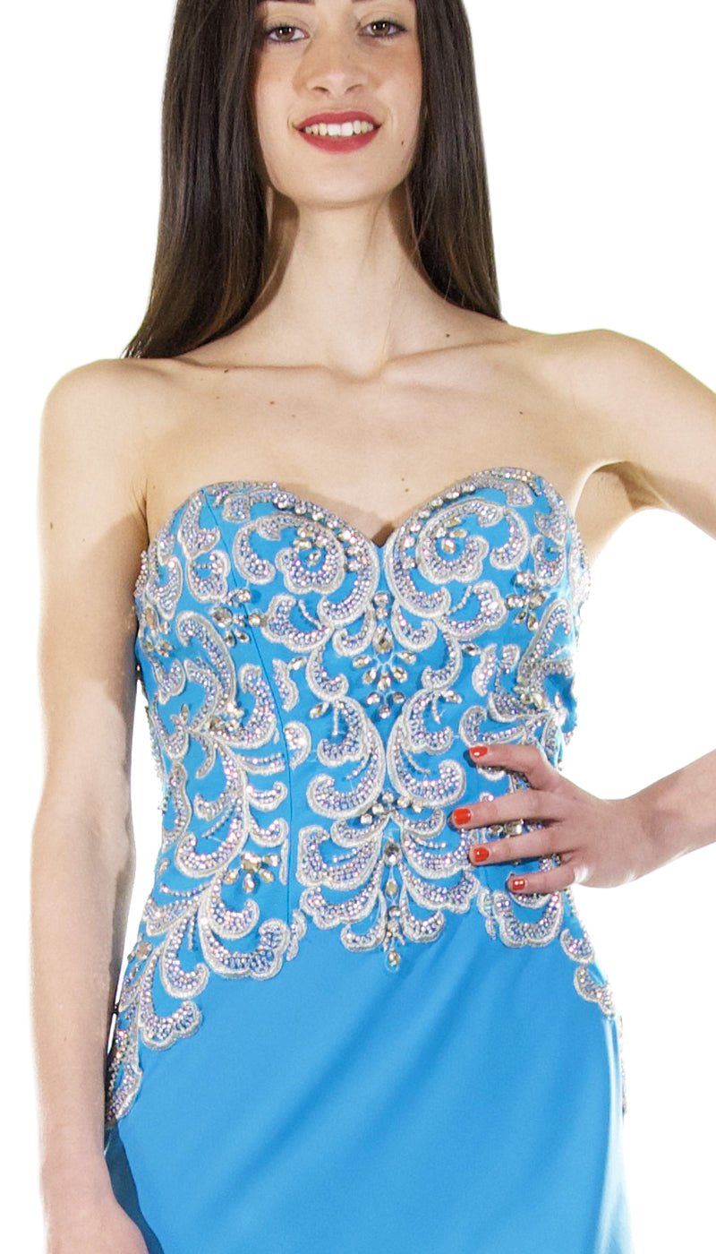 Avantgarde Abito lungo a sirena con strass. Vestiti - Boutique Luisa Trendy