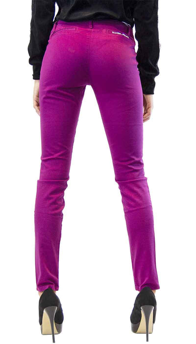 Blugirl Folies Pantalone donna viola in cotone a sigaretta. Pantalone Donna - Boutique Luisa Trendy