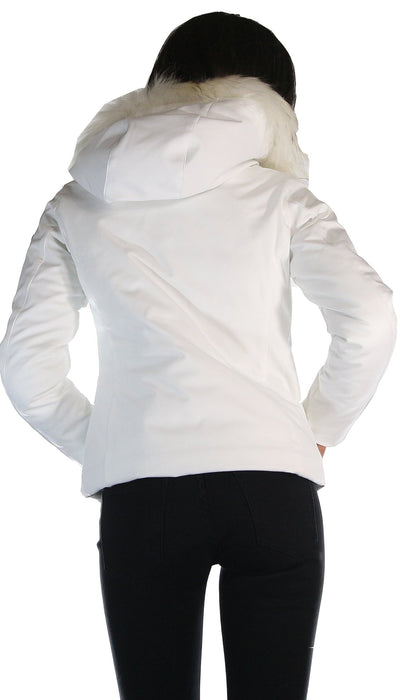 De Lamp Giubbotto corto bianco con cappuccio e pelliccia. L236 Capispalla Donna - Boutique Luisa Trendy