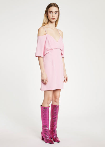 Denny Rose abito donna rosa con scollo stile impero e spalline. Vestiti - Boutique Luisa Trendy
