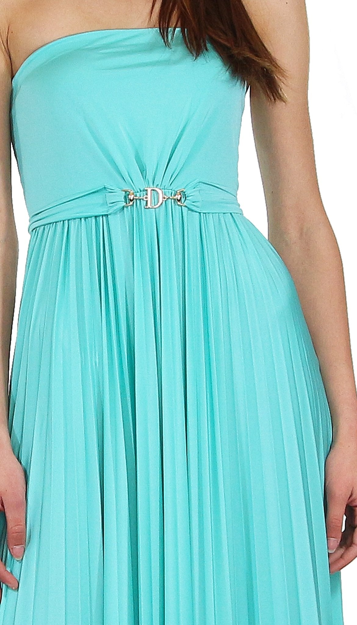Denny Rose Abito lungo in jersey con gonna plissè. Vestiti - Boutique Luisa Trendy