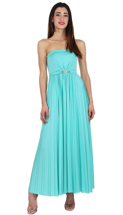 Denny Rose Abito lungo in jersey con gonna plissè. Vestiti - Boutique Luisa Trendy