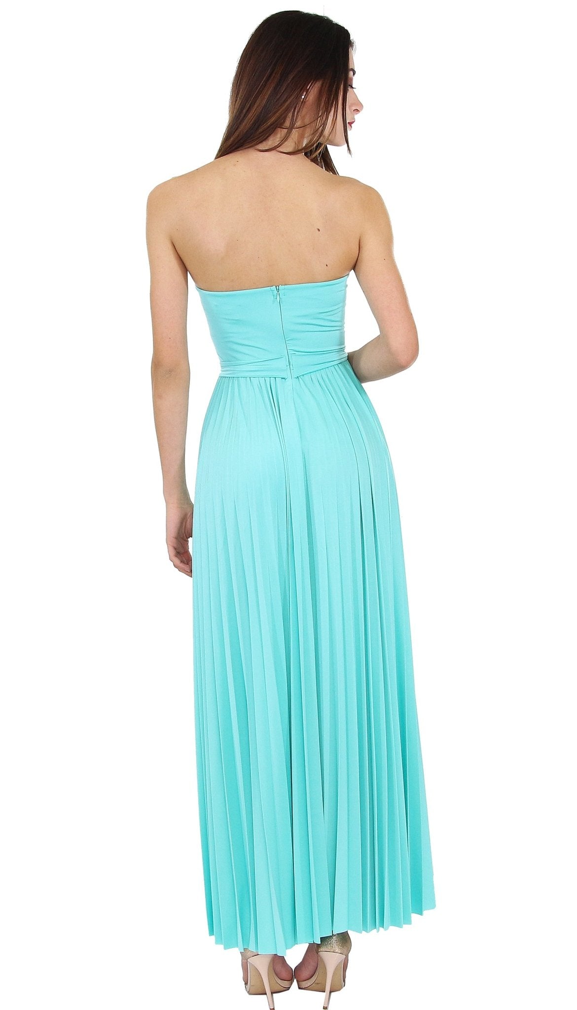 Denny Rose Abito lungo in jersey con gonna plissè. Vestiti - Boutique Luisa Trendy