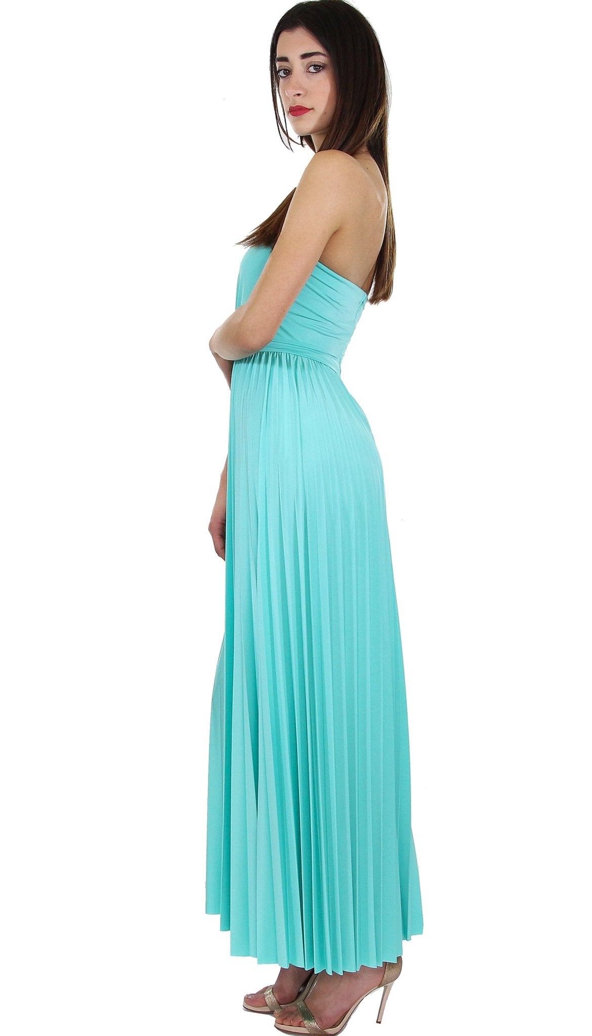 Denny Rose Abito lungo in jersey con gonna plissè. Vestiti - Boutique Luisa Trendy