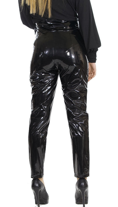 Denny Rose Jeans Pantalone nero effetto vernice con fusciacca. 121ND28001_2001 Pantalone Donna - Boutique Luisa Trendy