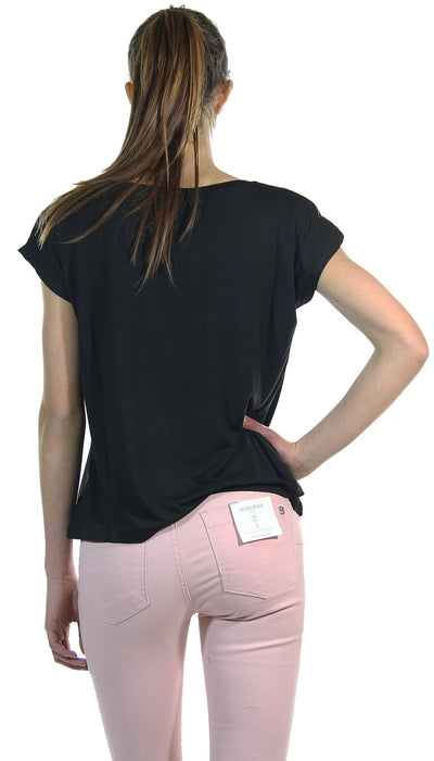 Denny Rose Jeans T-shirt con lettering in strass T-Shirt e top - Boutique Luisa Trendy
