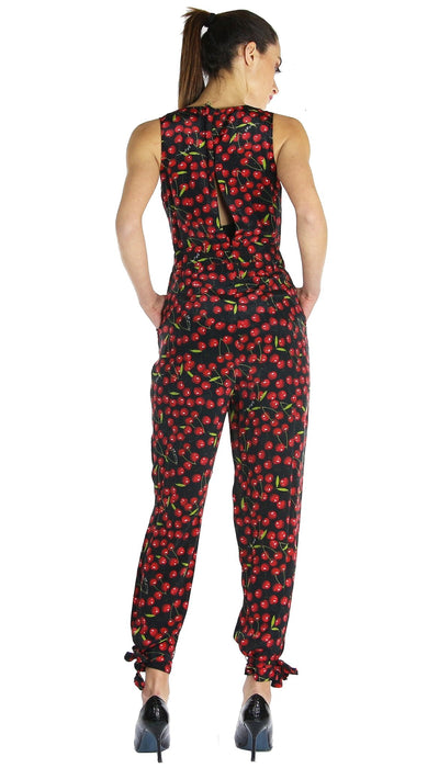 Denny Rose Jeans Tuta in raso con stampa all over. Vestiti - Boutique Luisa Trendy