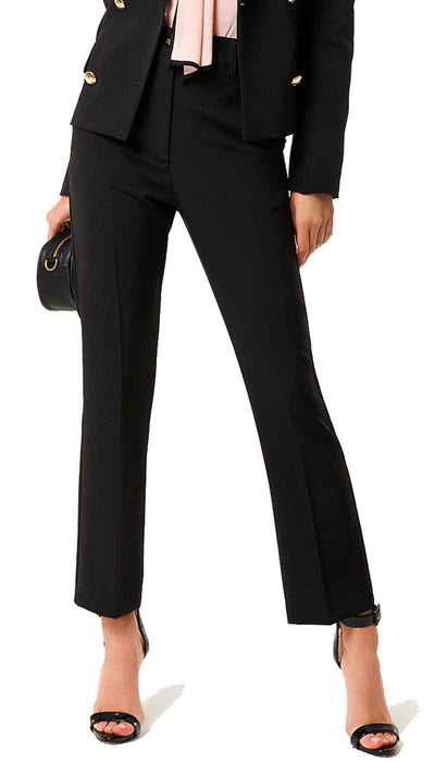 Denny Rose Pantalone donna nero leggermente svasato Pantalone Donna - Boutique Luisa Trendy