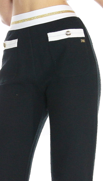 Denny Rose Pantalone in bouclé dalla linea dritta. Pantalone Donna - Boutique Luisa Trendy