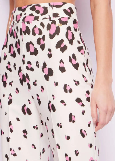 Denny Rose Pantalone in tessuto stretch animalier Pantalone Donna - Boutique Luisa Trendy