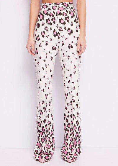 Denny Rose Pantalone in tessuto stretch animalier Pantalone Donna - Boutique Luisa Trendy