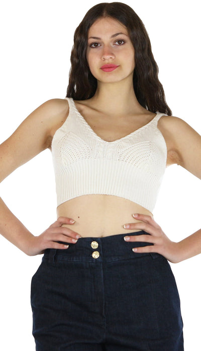 Denny Rose Top in maglia crochet. T-Shirt e top - Boutique Luisa Trendy