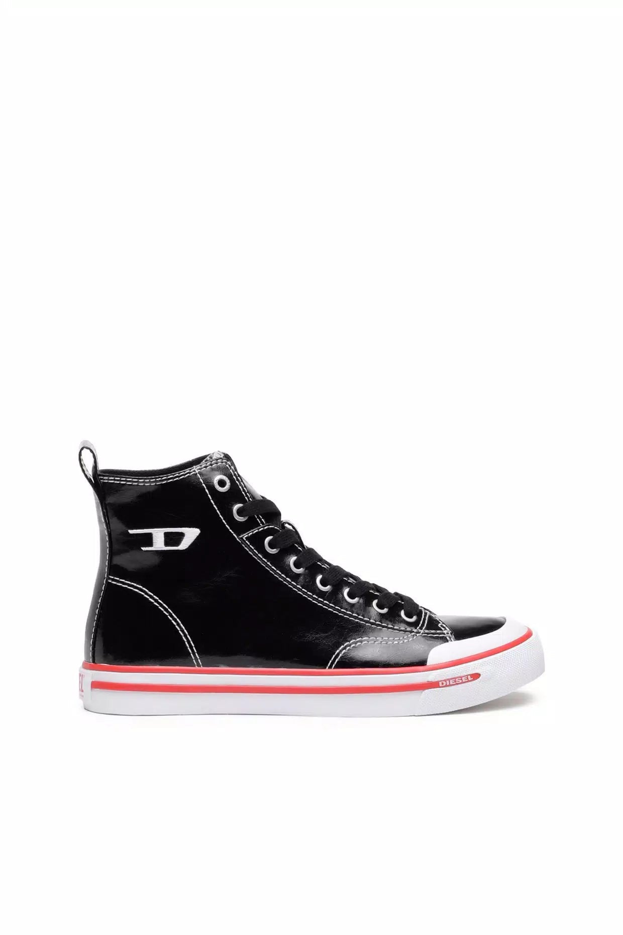 Diesel Sneaker alte da uomo in vinile lucido. S - Athos Mid Scarpe Uomo - Boutique Luisa Trendy