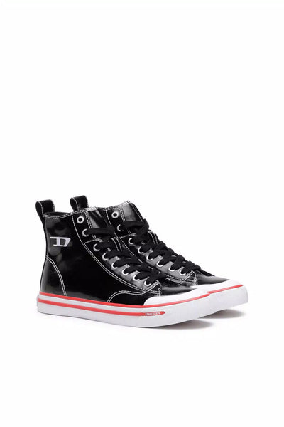 Diesel Sneaker alte da uomo in vinile lucido. S - Athos Mid Scarpe Uomo - Boutique Luisa Trendy