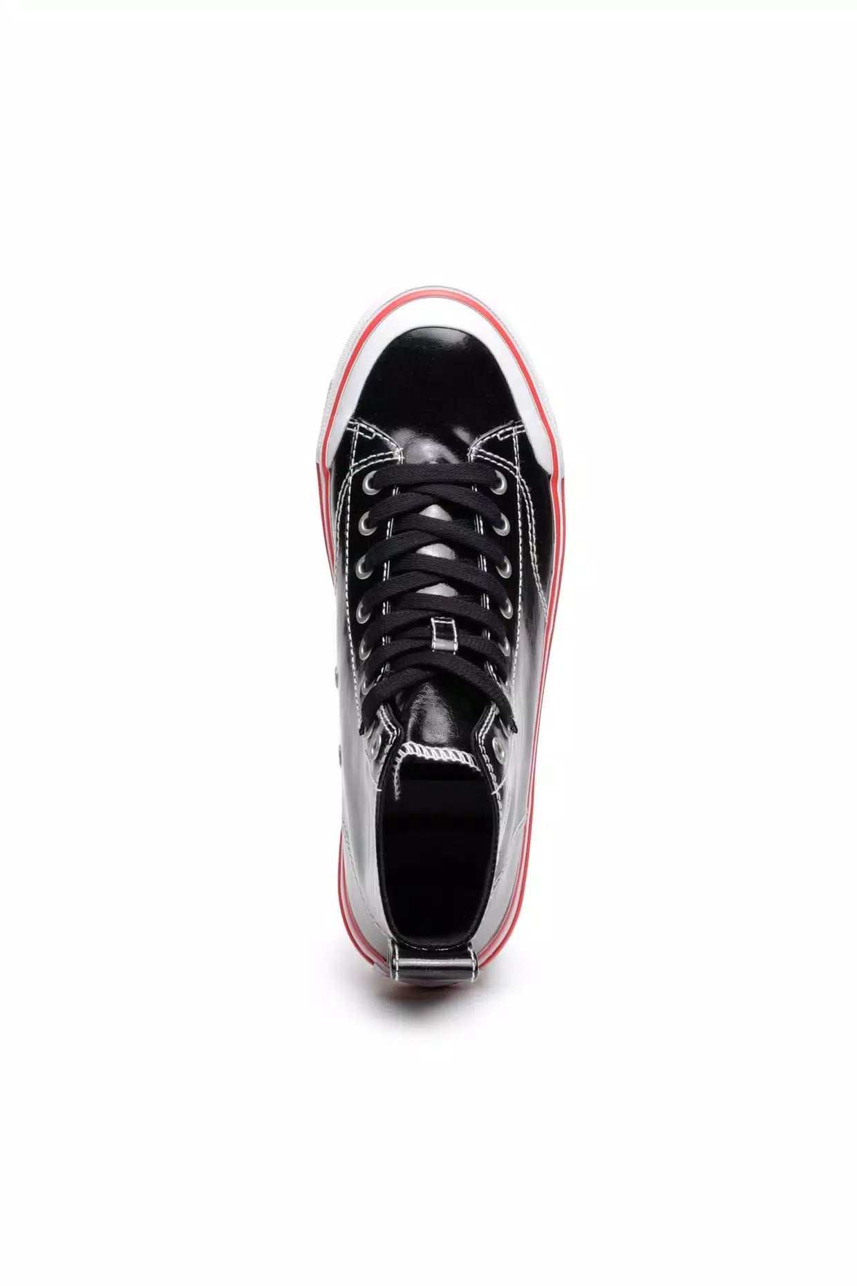 Diesel Sneaker alte da uomo in vinile lucido. S - Athos Mid Scarpe Uomo - Boutique Luisa Trendy