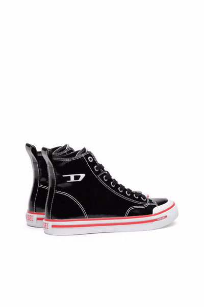 Diesel Sneaker alte da uomo in vinile lucido. S - Athos Mid Scarpe Uomo - Boutique Luisa Trendy