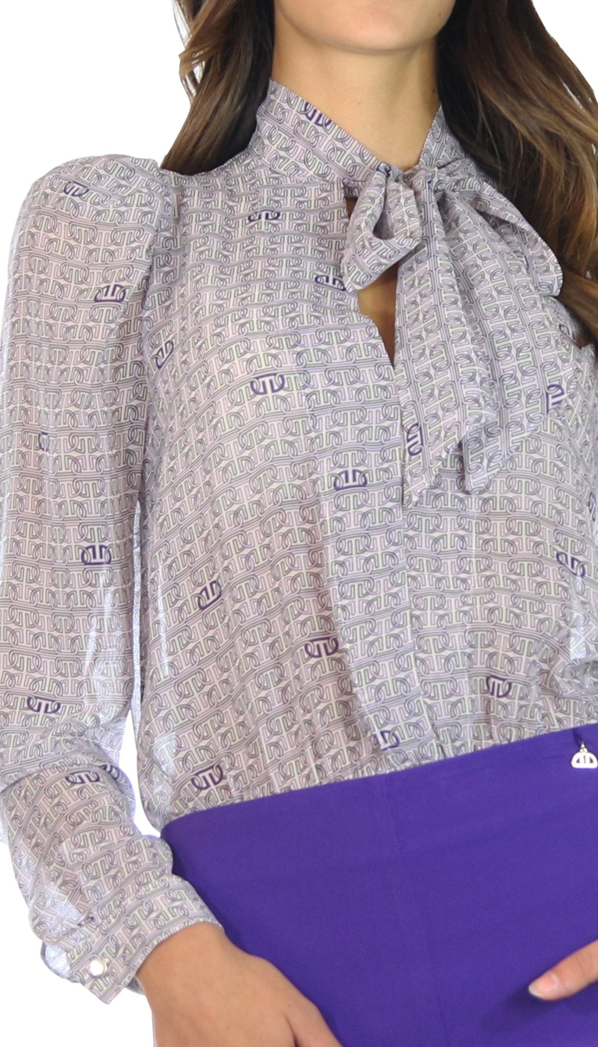 DiveDivine Camicia a body con fiocco stampa logo Bluse e camicie - Boutique Luisa Trendy