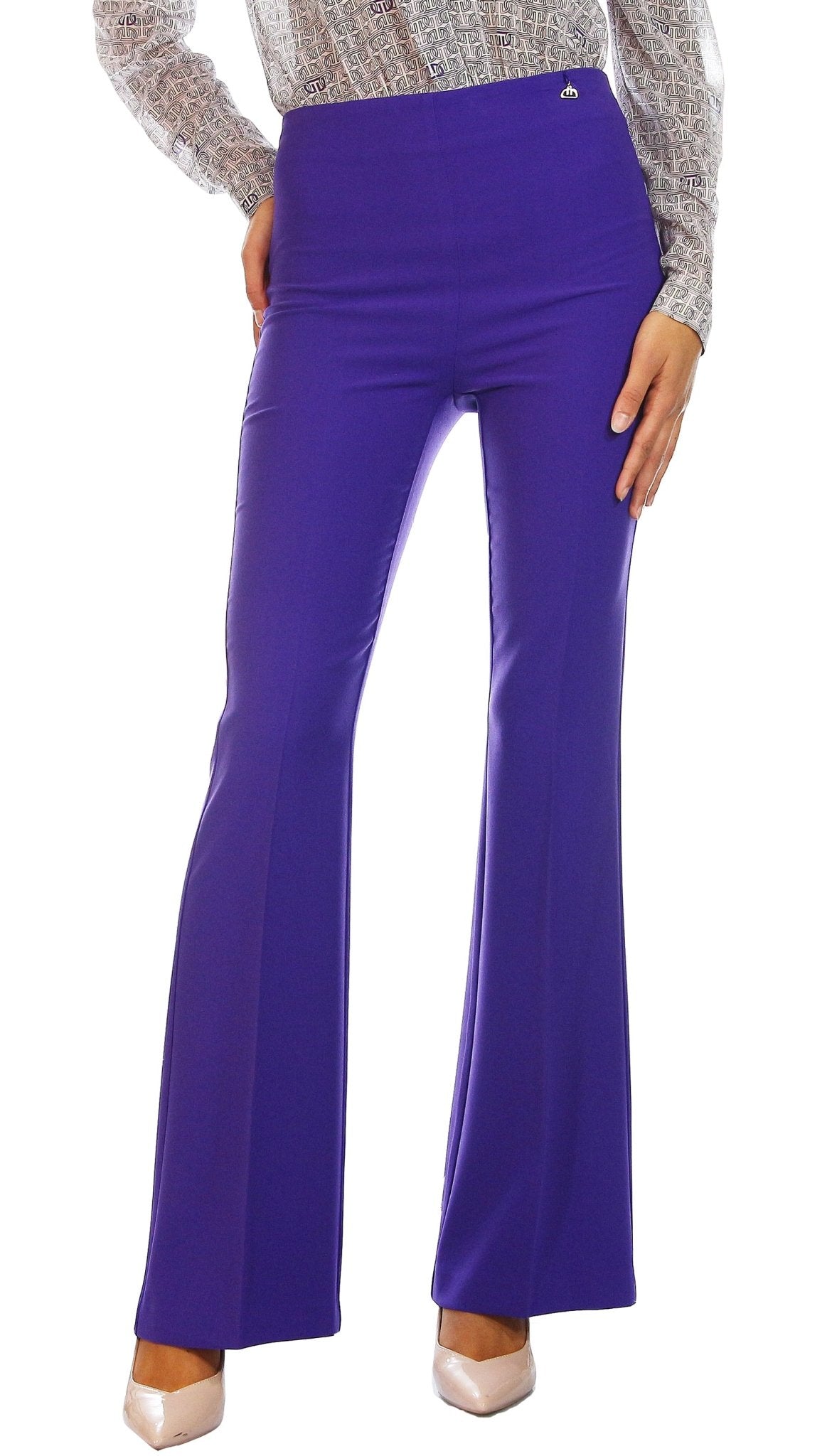 DiveDivine Pantalone in crêpe a zampa Pantalone Donna - Boutique Luisa Trendy