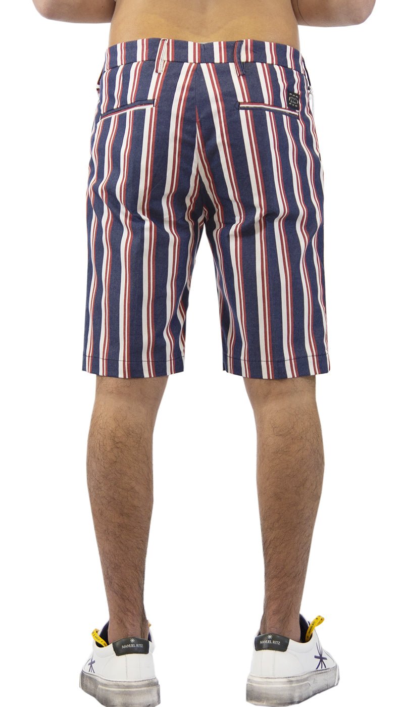 Entre Amis Bermuda a righe con pences. P188340/1427 Pantaloni Uomo - Boutique Luisa Trendy