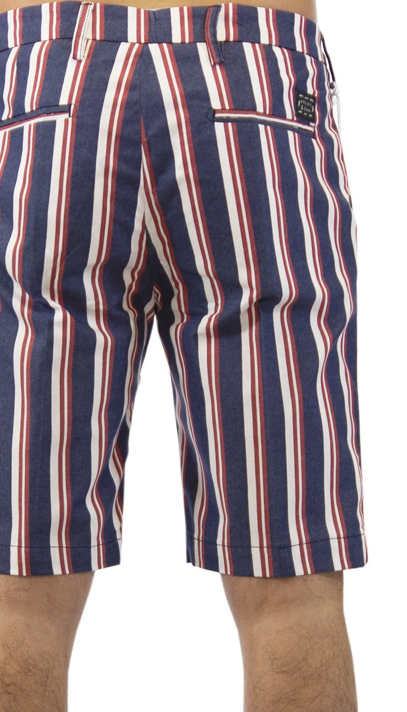Entre Amis Bermuda a righe con pences. P188340/1427 Pantaloni Uomo - Boutique Luisa Trendy