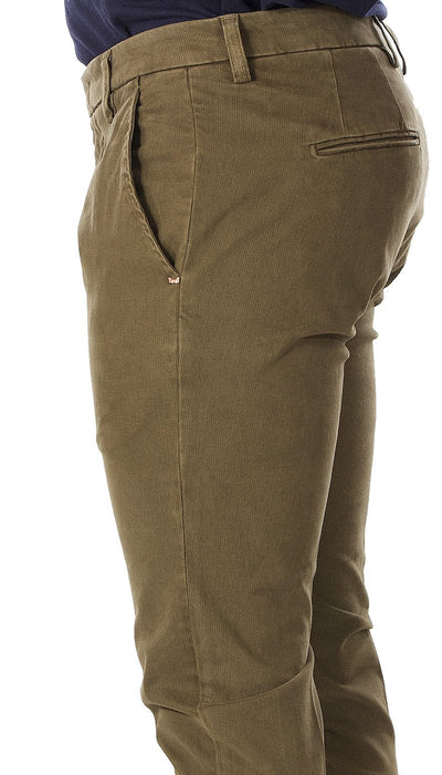 Entre Amis Collezione O'Sart Pantalone marrone micro fantasia corto con cinturino. Pantaloni Uomo - Boutique Luisa Trendy