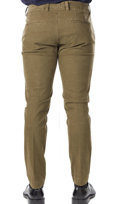 Entre Amis Collezione O'Sart Pantalone marrone micro fantasia corto con cinturino. Pantaloni Uomo - Boutique Luisa Trendy