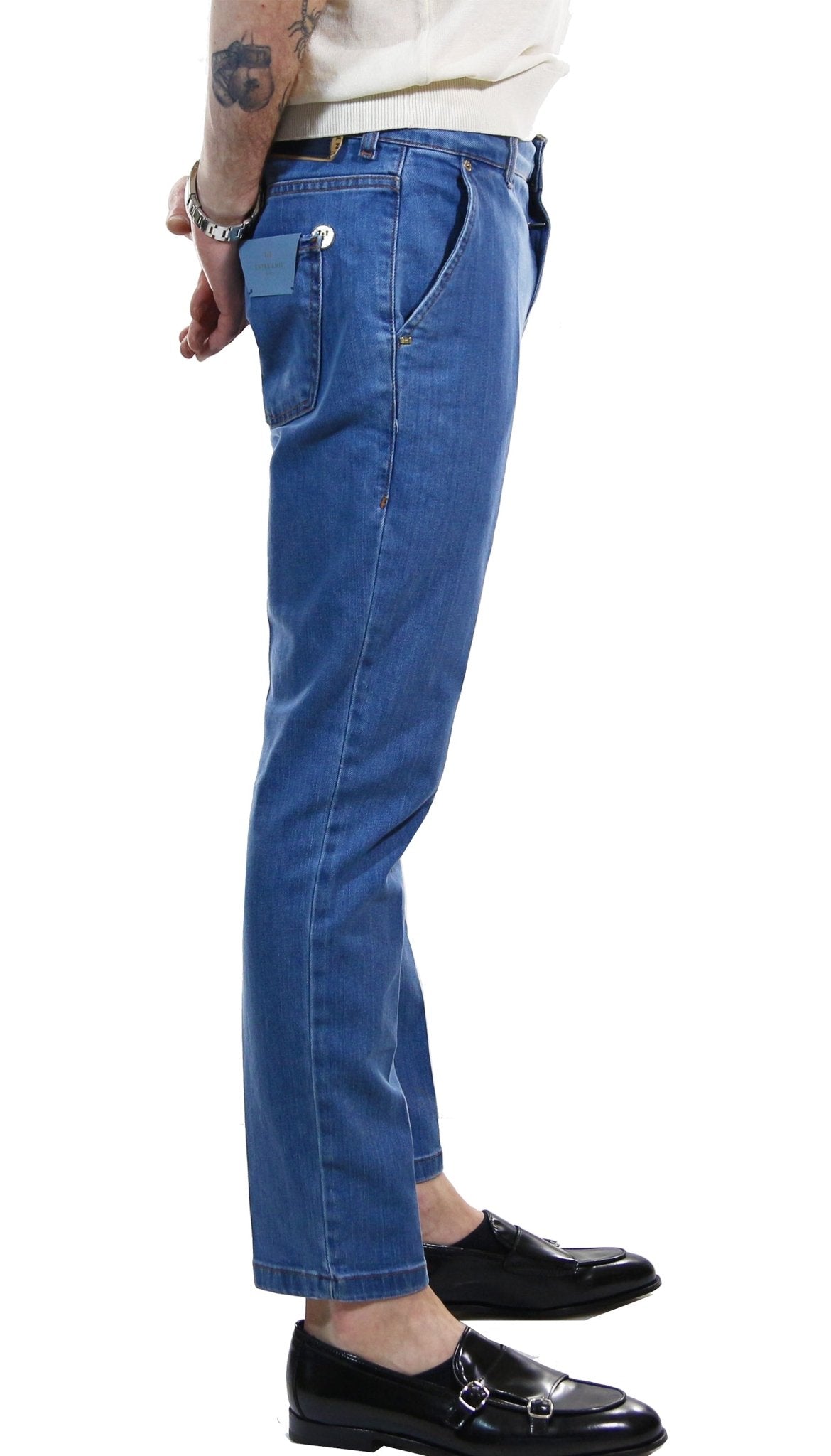Entre Amis Jeans in denim con tasche america. Jeans Uomo - Boutique Luisa Trendy