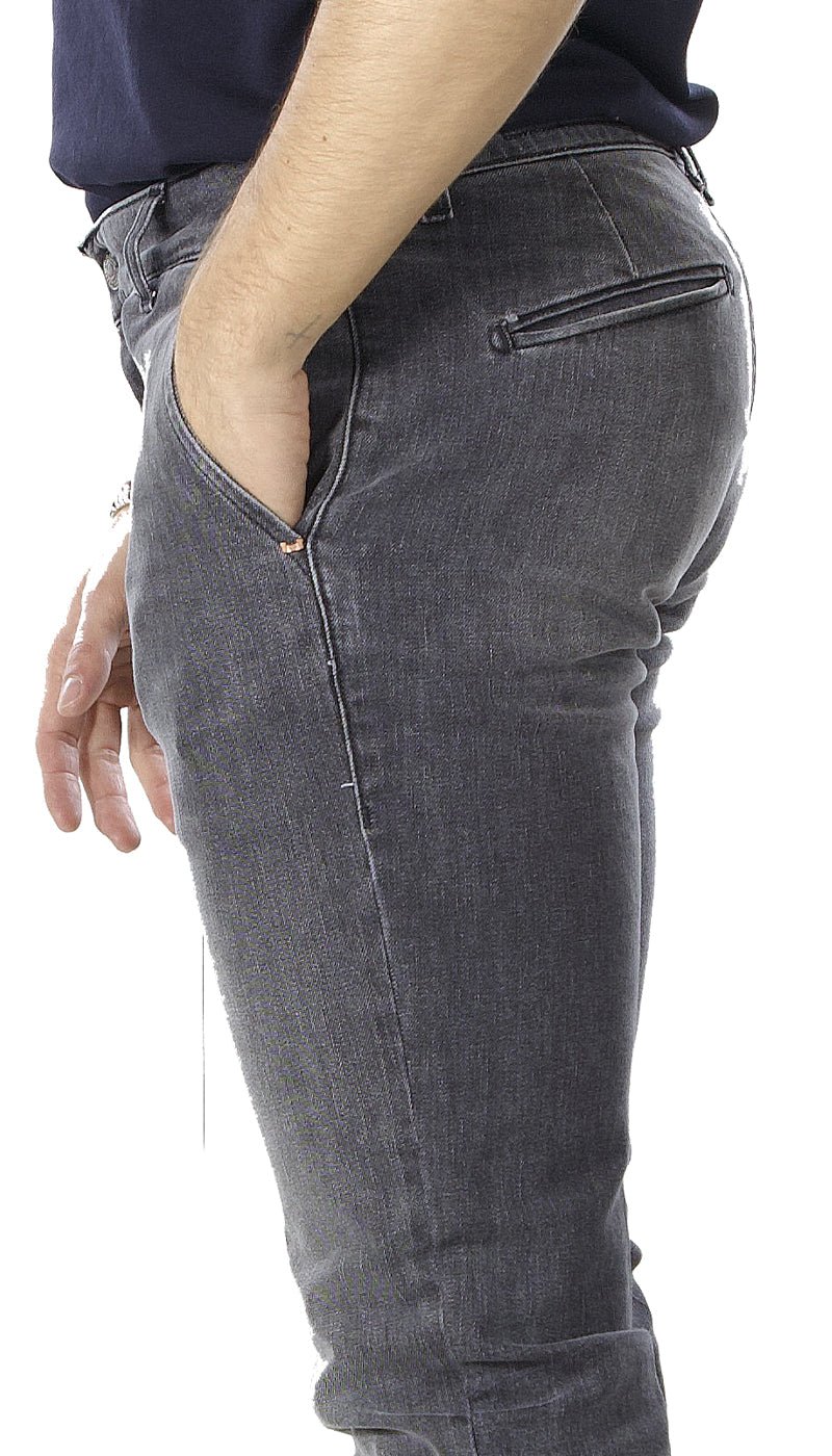 Entre Amis Jeans tasche america lavaggio grigio scuro. A228344/344L941 Jeans Uomo - Boutique Luisa Trendy