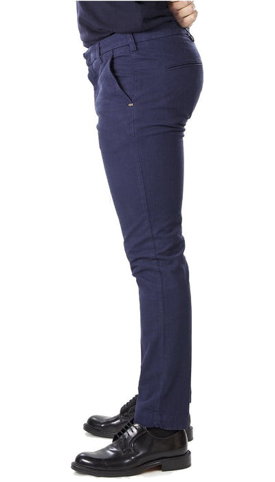 Entre Amis Pantalone corto blu con trama nido d'ape. A218188/1988 Pantaloni Uomo - Boutique Luisa Trendy
